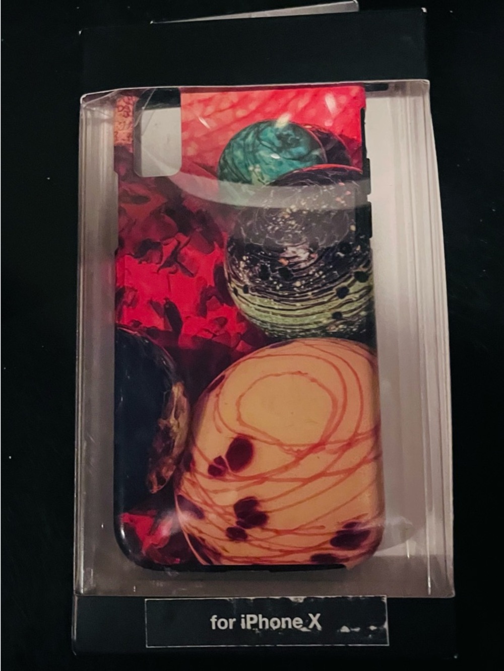 Chihuly iPhone X Protective Case with Red & Multicolor Blown Glass Floats Design